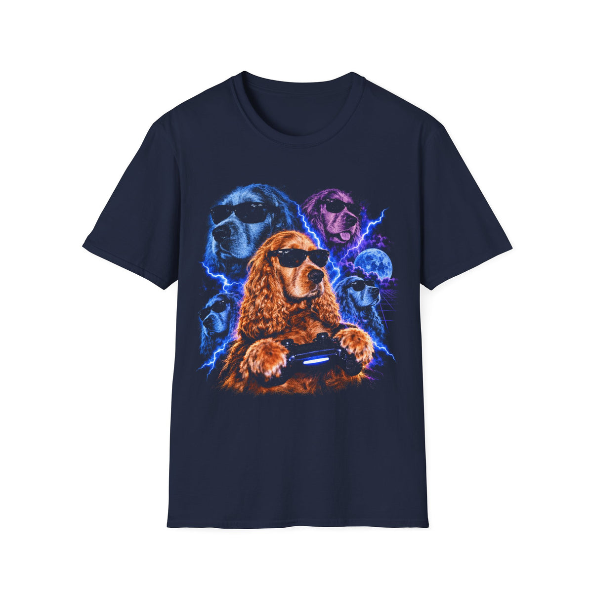 Playing Video Game Dog T-Shirt