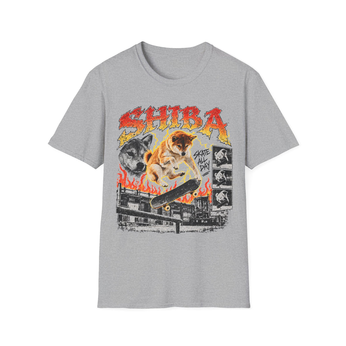 Shiba Skate Dog T-Shirt