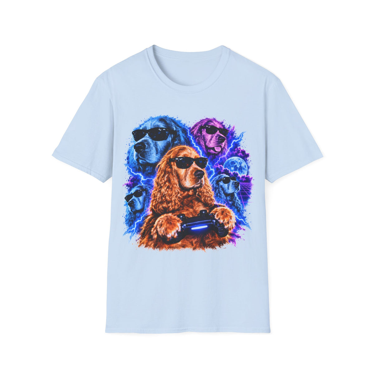 Playing Video Game Dog T-Shirt
