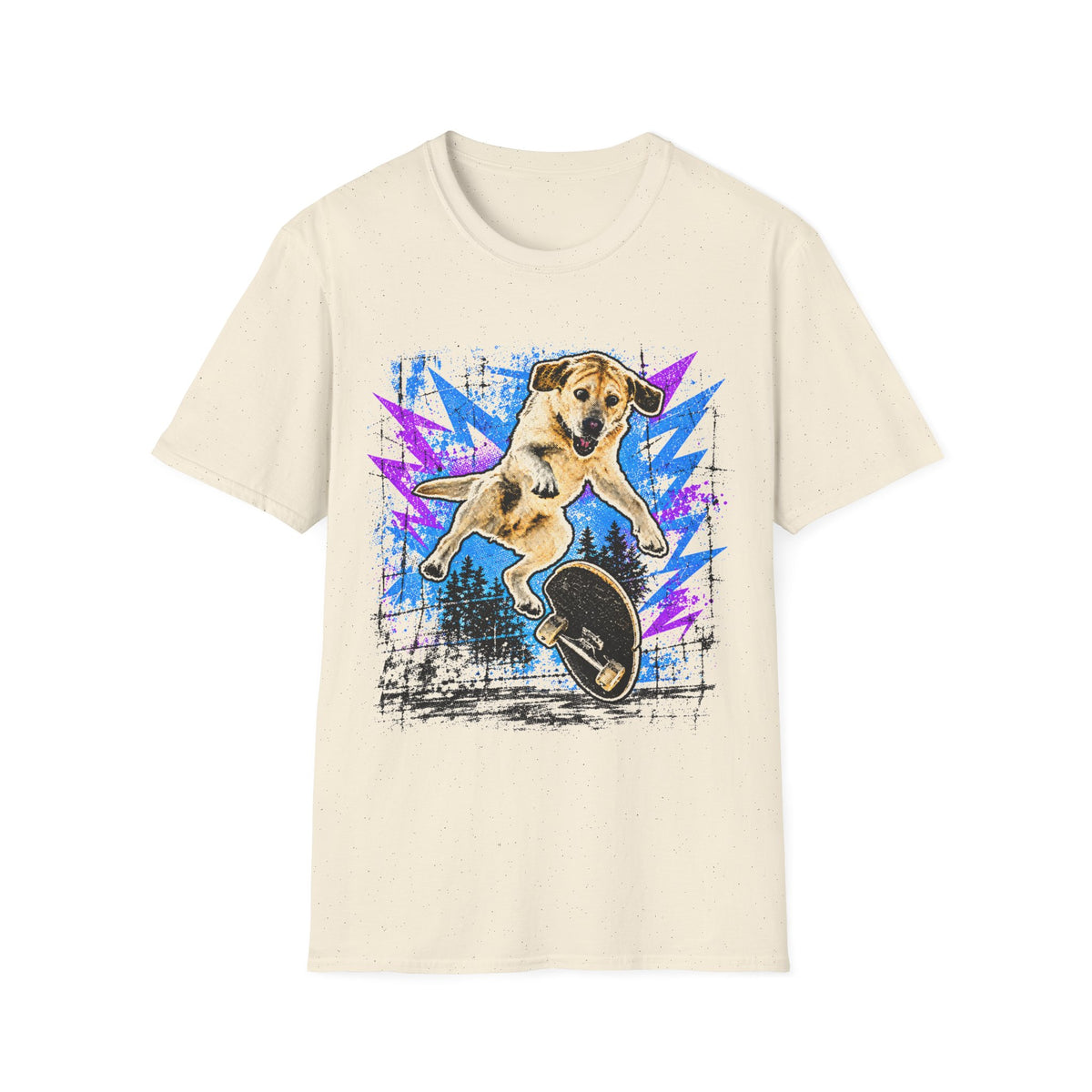 Funny Face Skate Dog T-Shirt