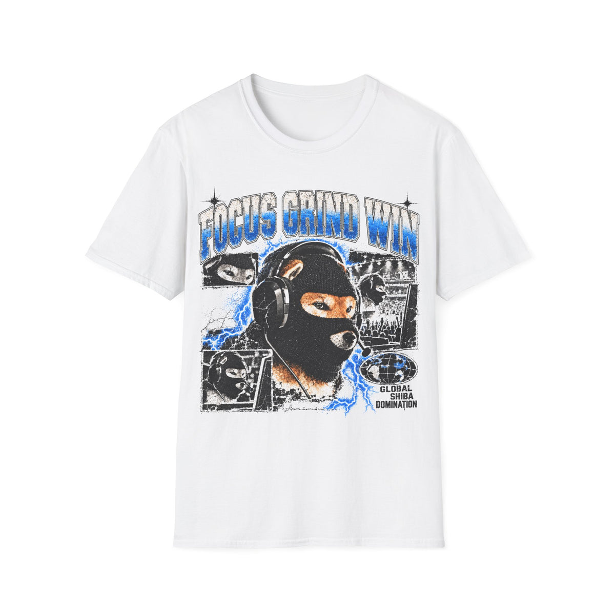 Focus Grind Win Bataclava Dog T-Shirt