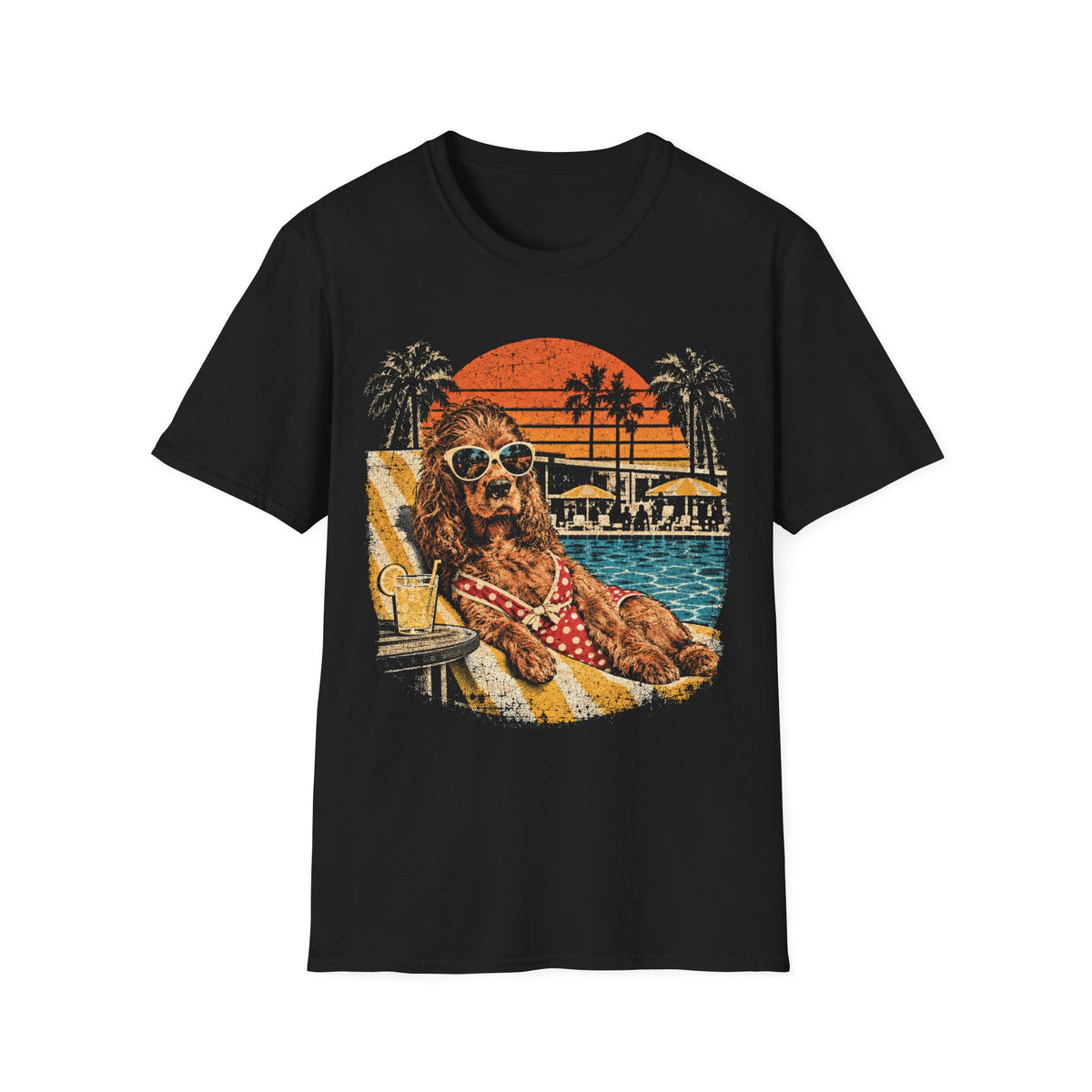 T-Shirt Cocker Piscine