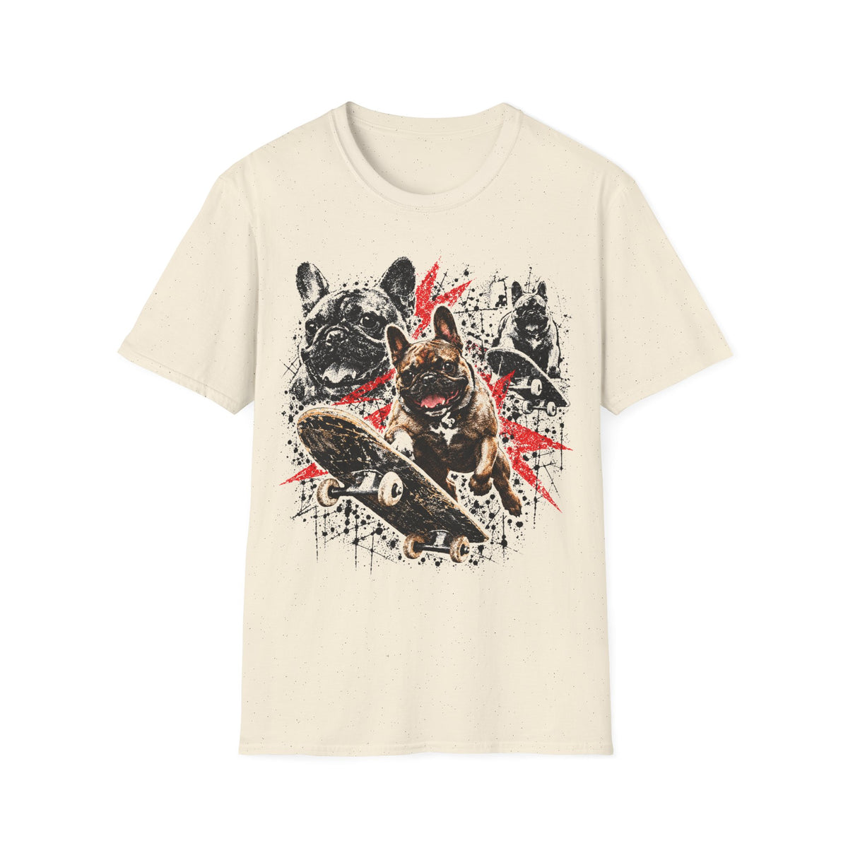French Skate Dog T-Shirt