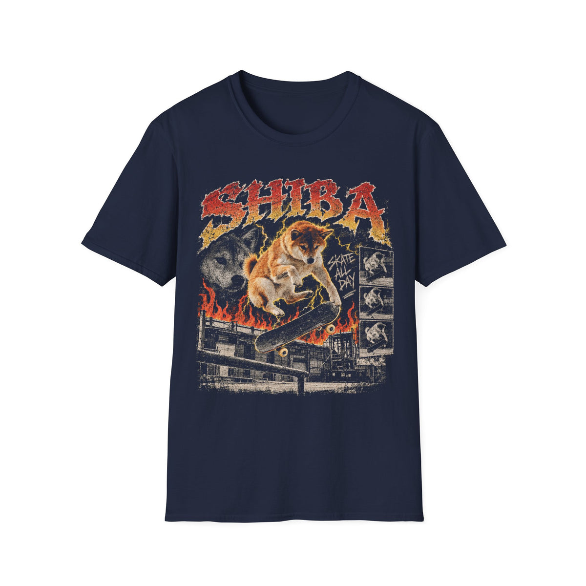 Shiba Skate Dog T-Shirt