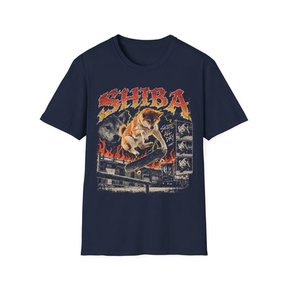 Shiba Skate Dog T-Shirt