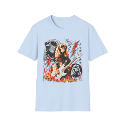 Smoking Guitarist Dog T-Shirt