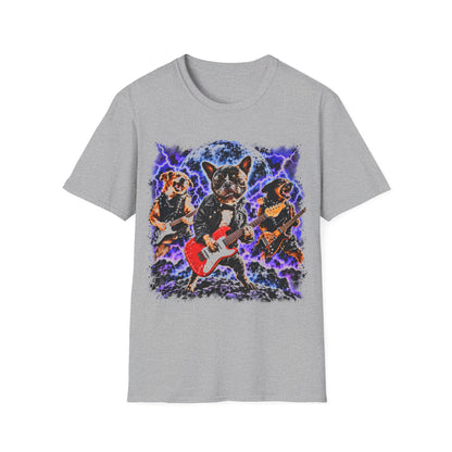 T-Shirt Golden Bulldog Français Chihuahua Guitaristes