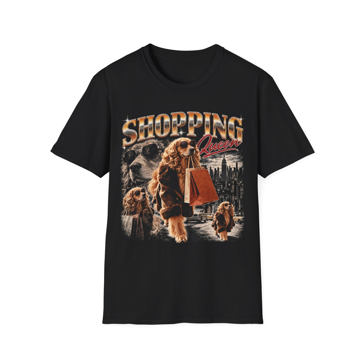 Shopping Queen Dog T-Shirt