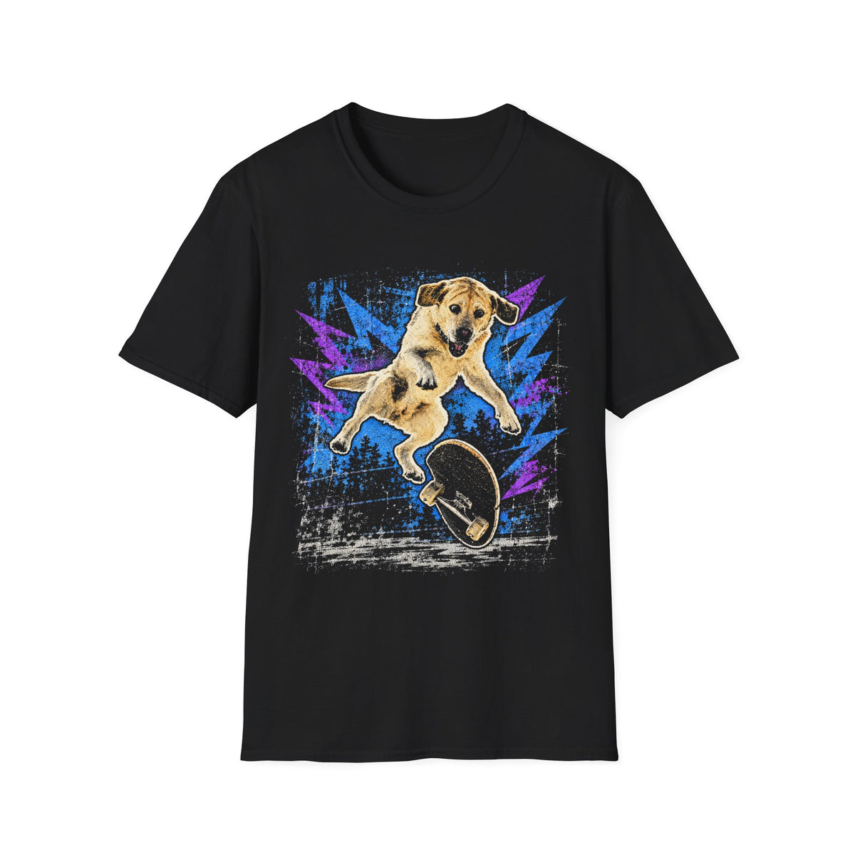 Funny Face Skate Dog T-Shirt