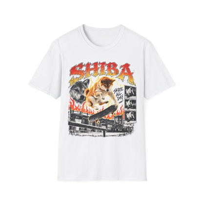 Shiba Skate Dog T-Shirt