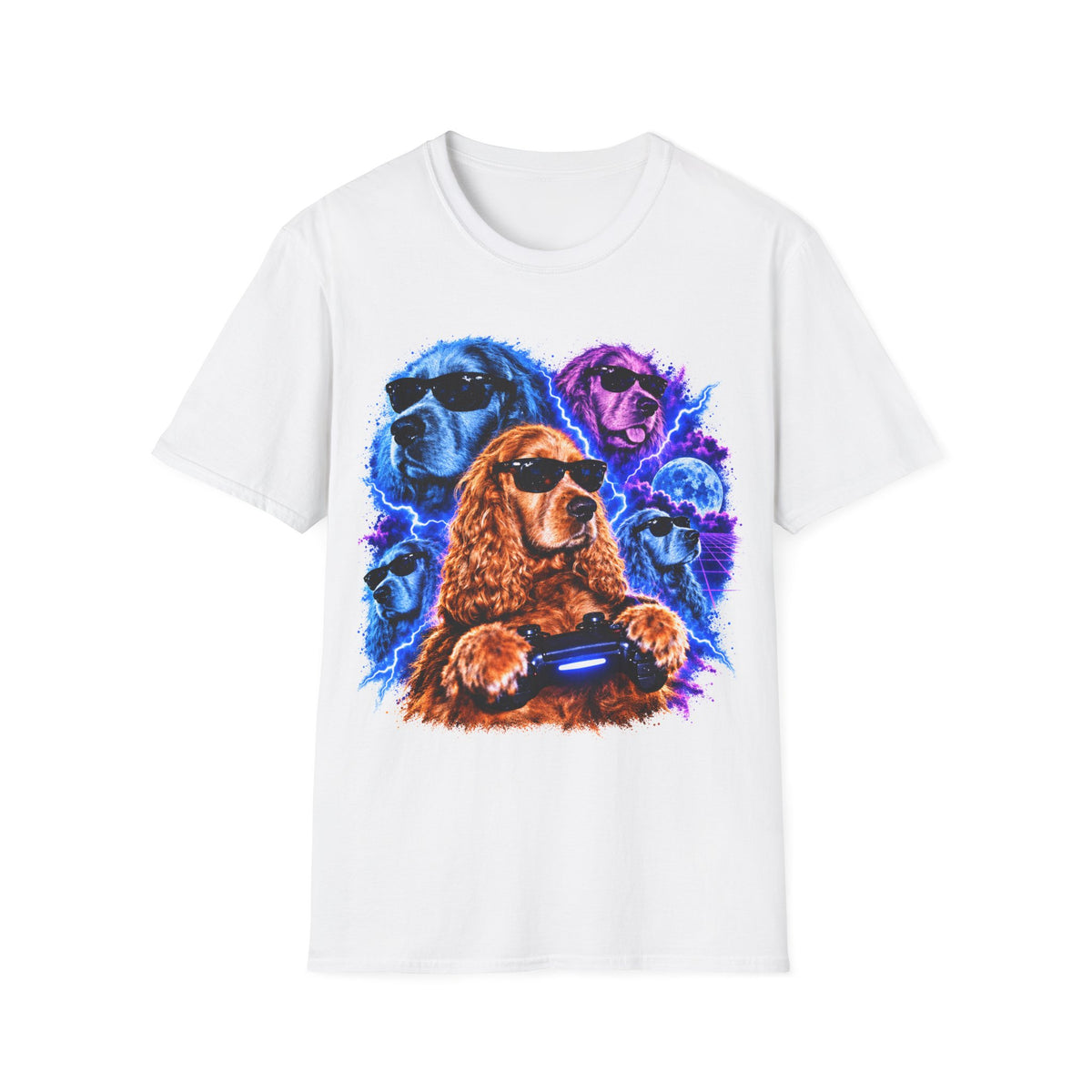 Playing Video Game Dog T-Shirt