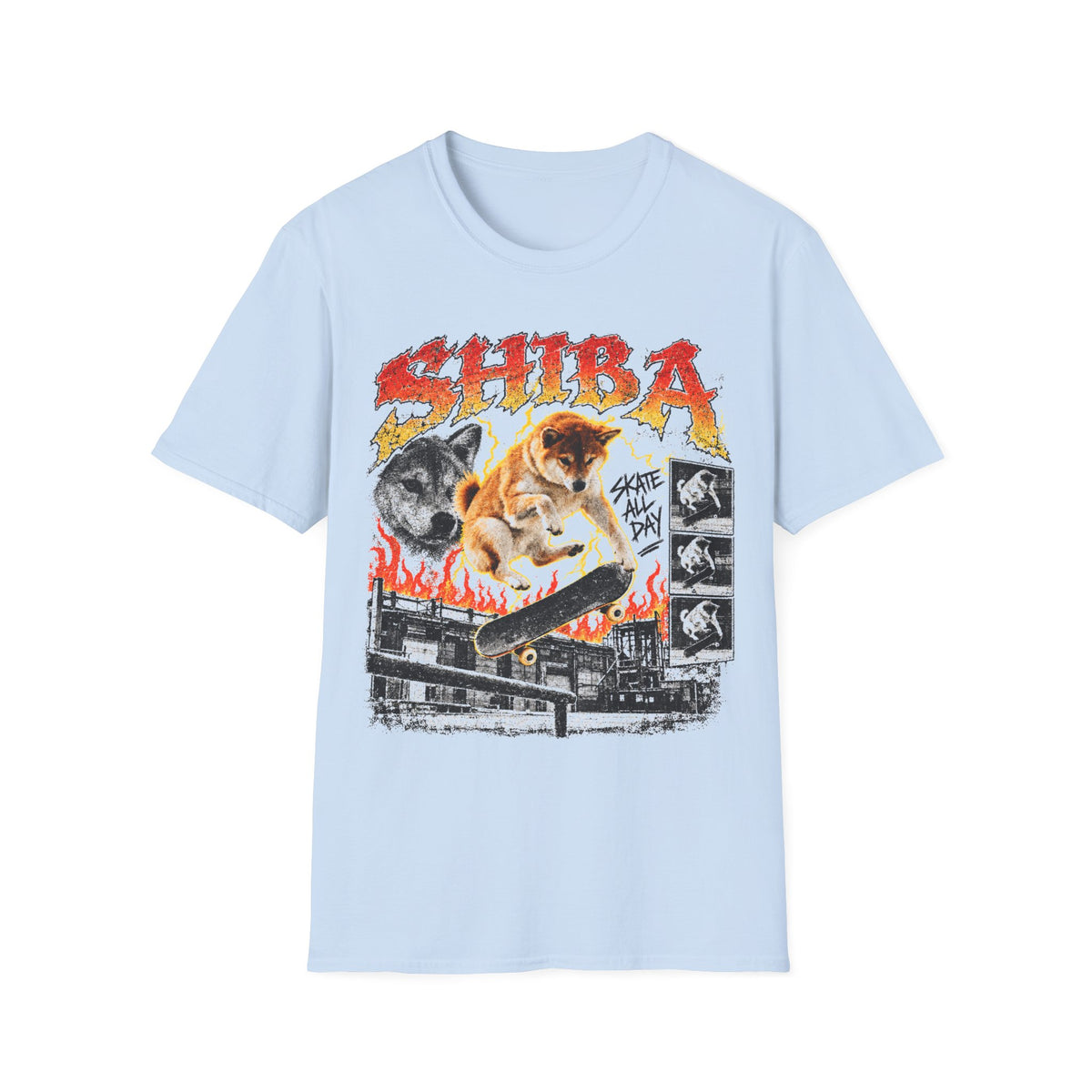Shiba Skate Dog T-Shirt