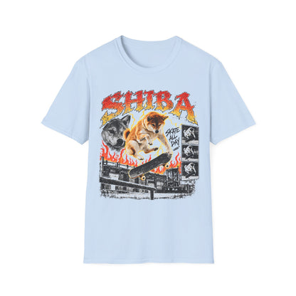 Shiba Skate Dog T-Shirt