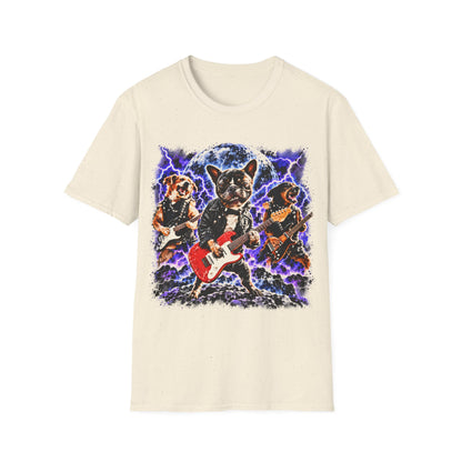 T-Shirt Golden Bulldog Français Chihuahua Guitaristes