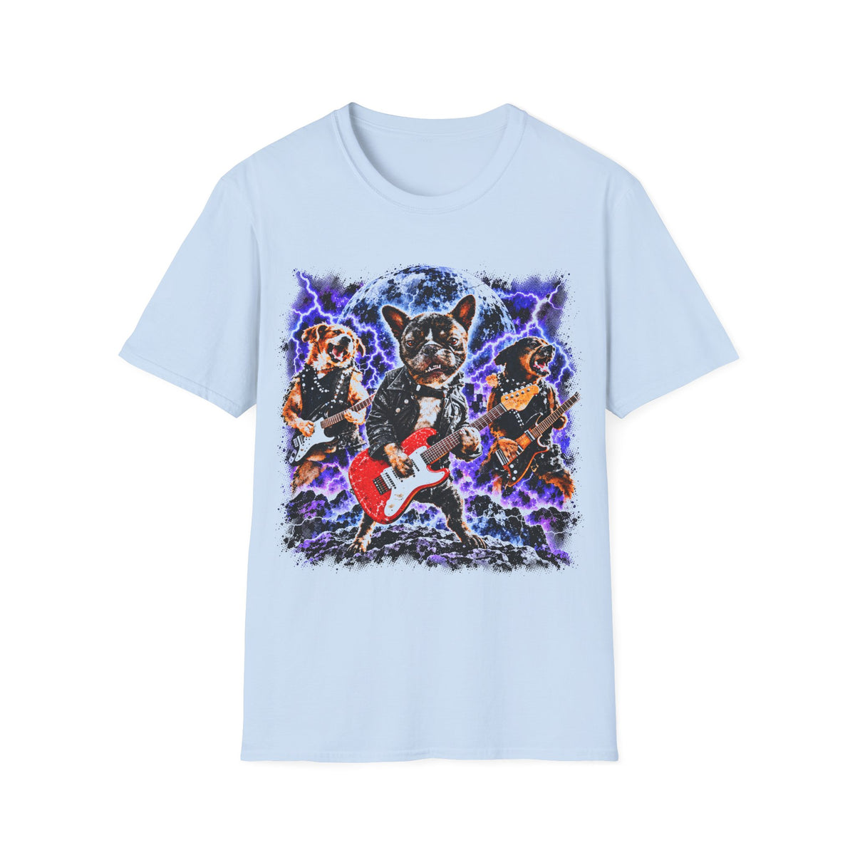 T-Shirt Golden Bulldog Français Chihuahua Guitaristes