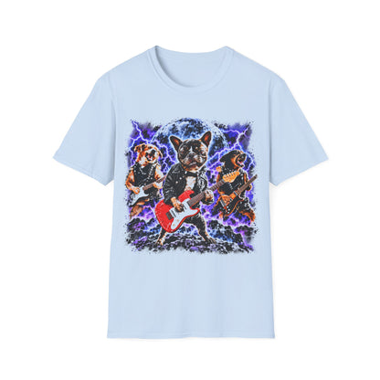 T-Shirt Golden Bulldog Français Chihuahua Guitaristes