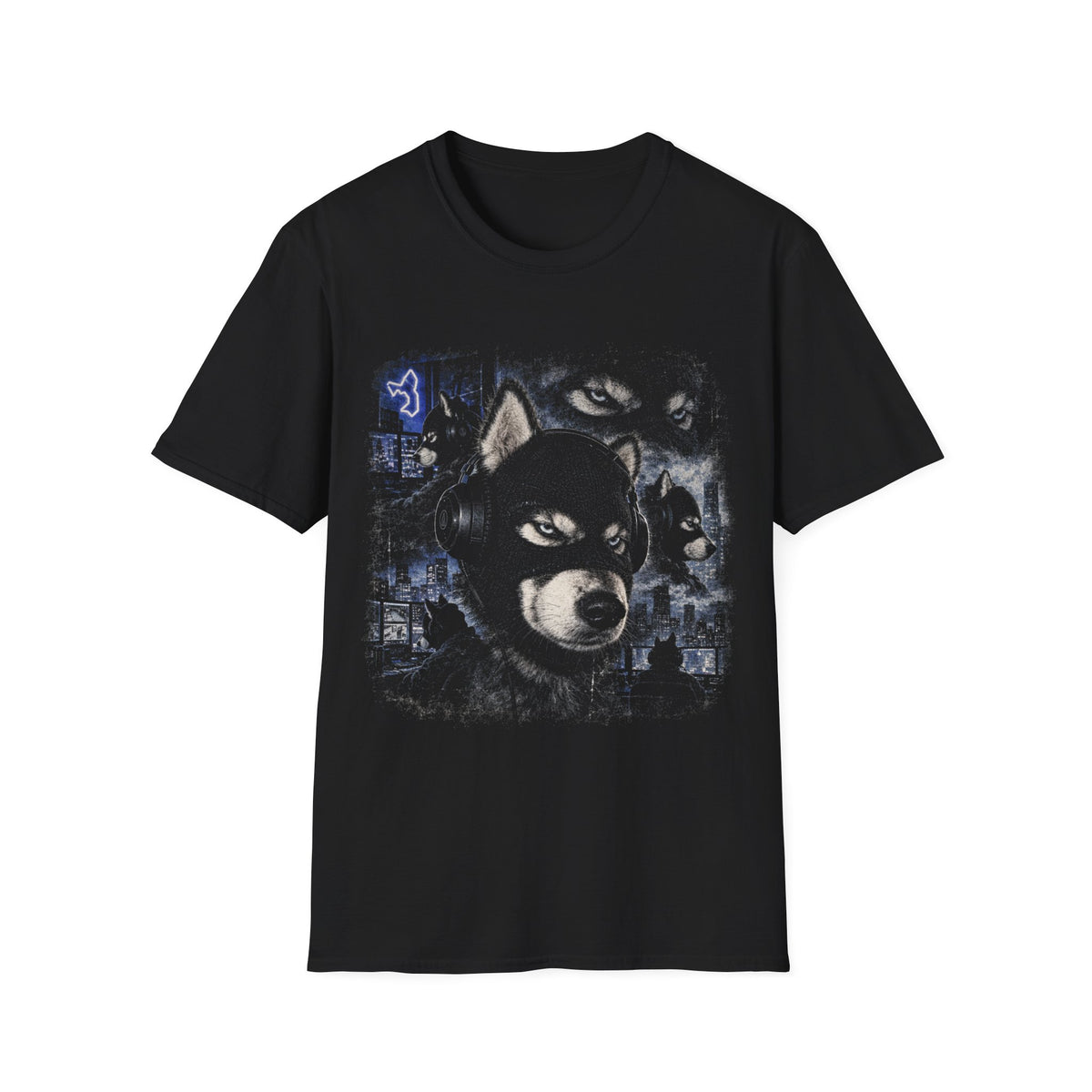 T-Shirt Husky Cagoule Hacker