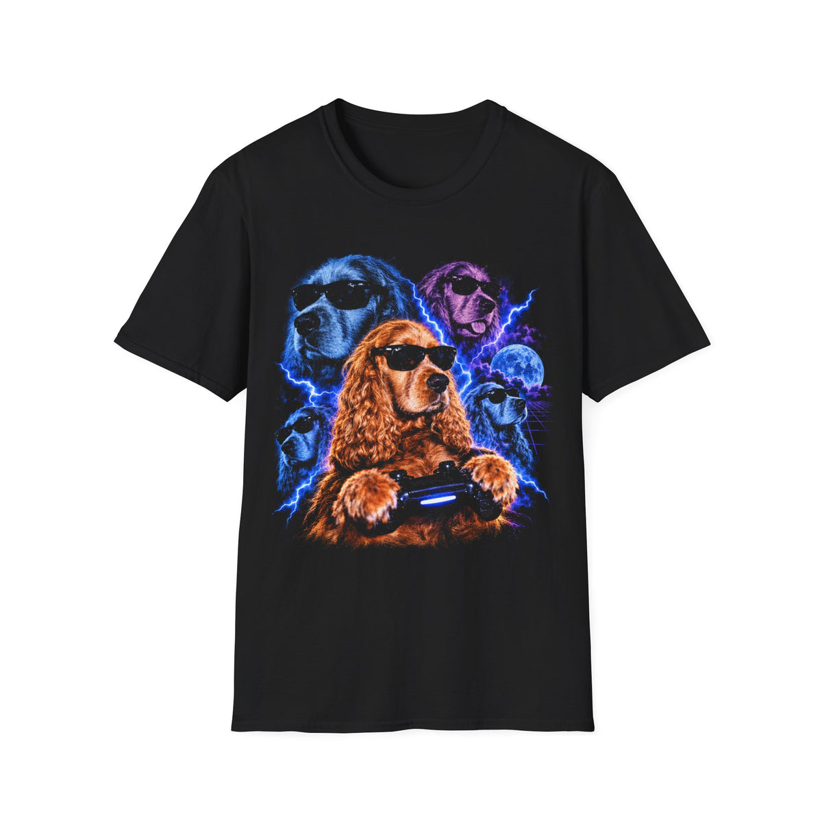 Playing Video Game Dog T-Shirt