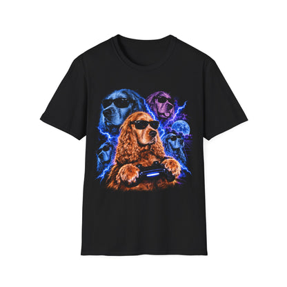 Playing Video Game Dog T-Shirt