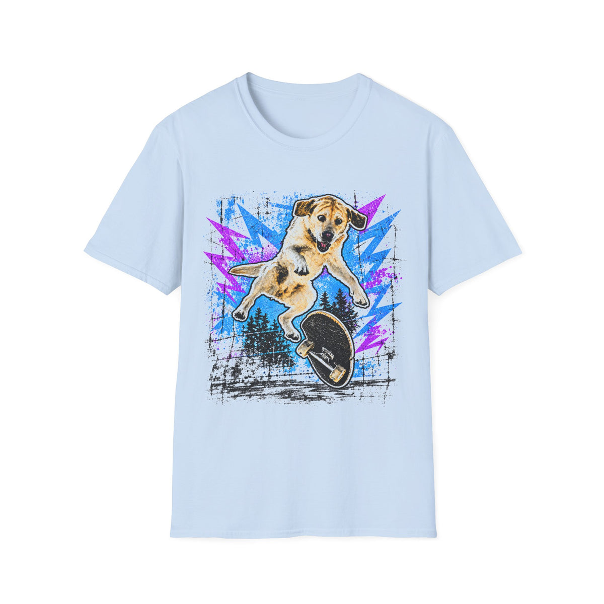Funny Face Skate Dog T-Shirt