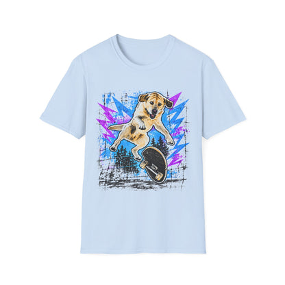 Funny Face Skate Dog T-Shirt