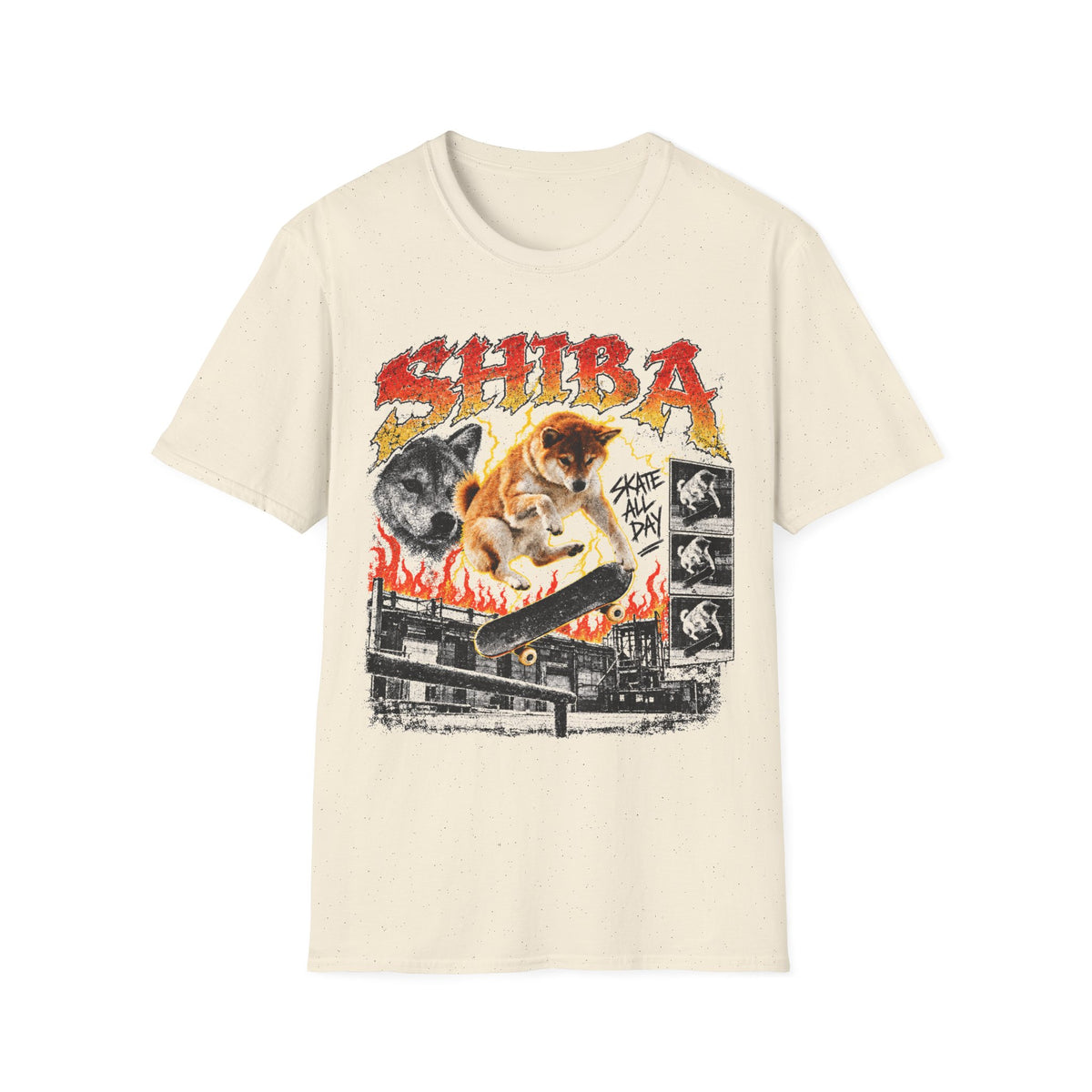 Shiba Skate Dog T-Shirt