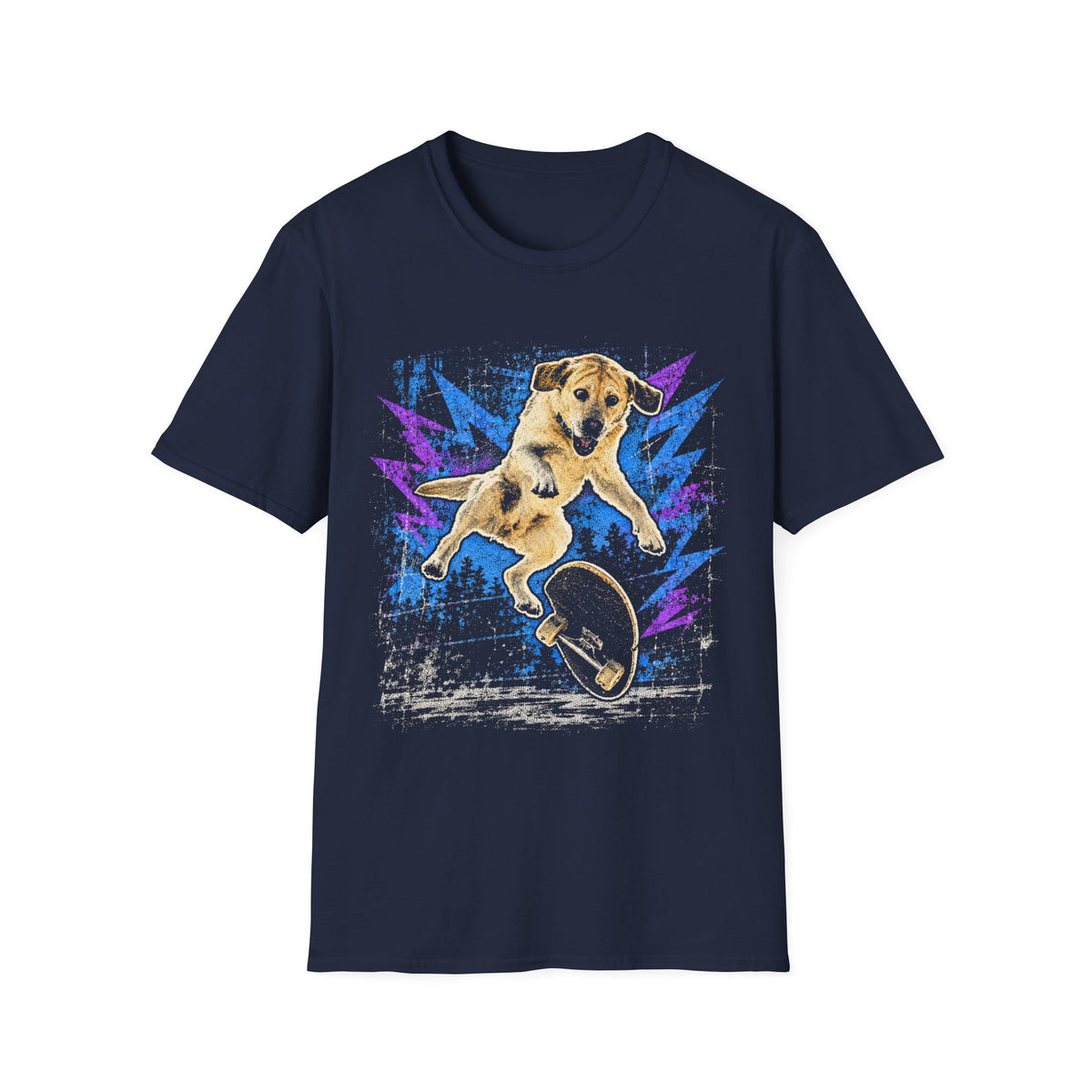 Funny Face Skate Dog T-Shirt