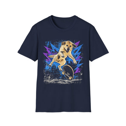Funny Face Skate Dog T-Shirt
