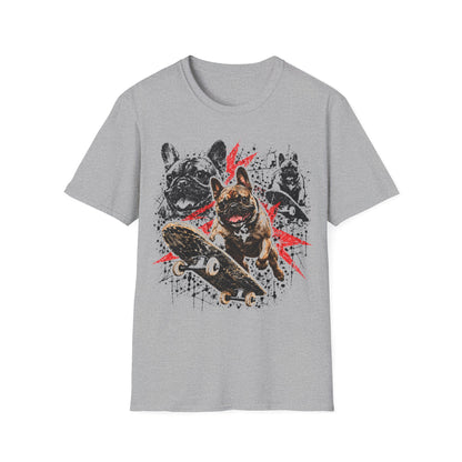 French Skate Dog T-Shirt