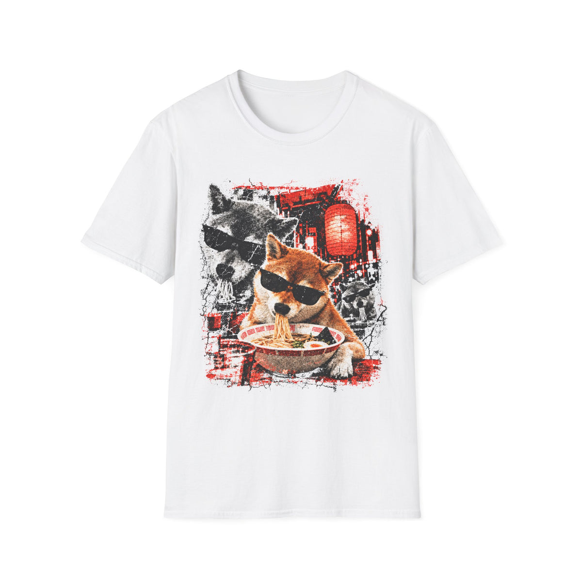 Eating Ramen Dog T-Shirt