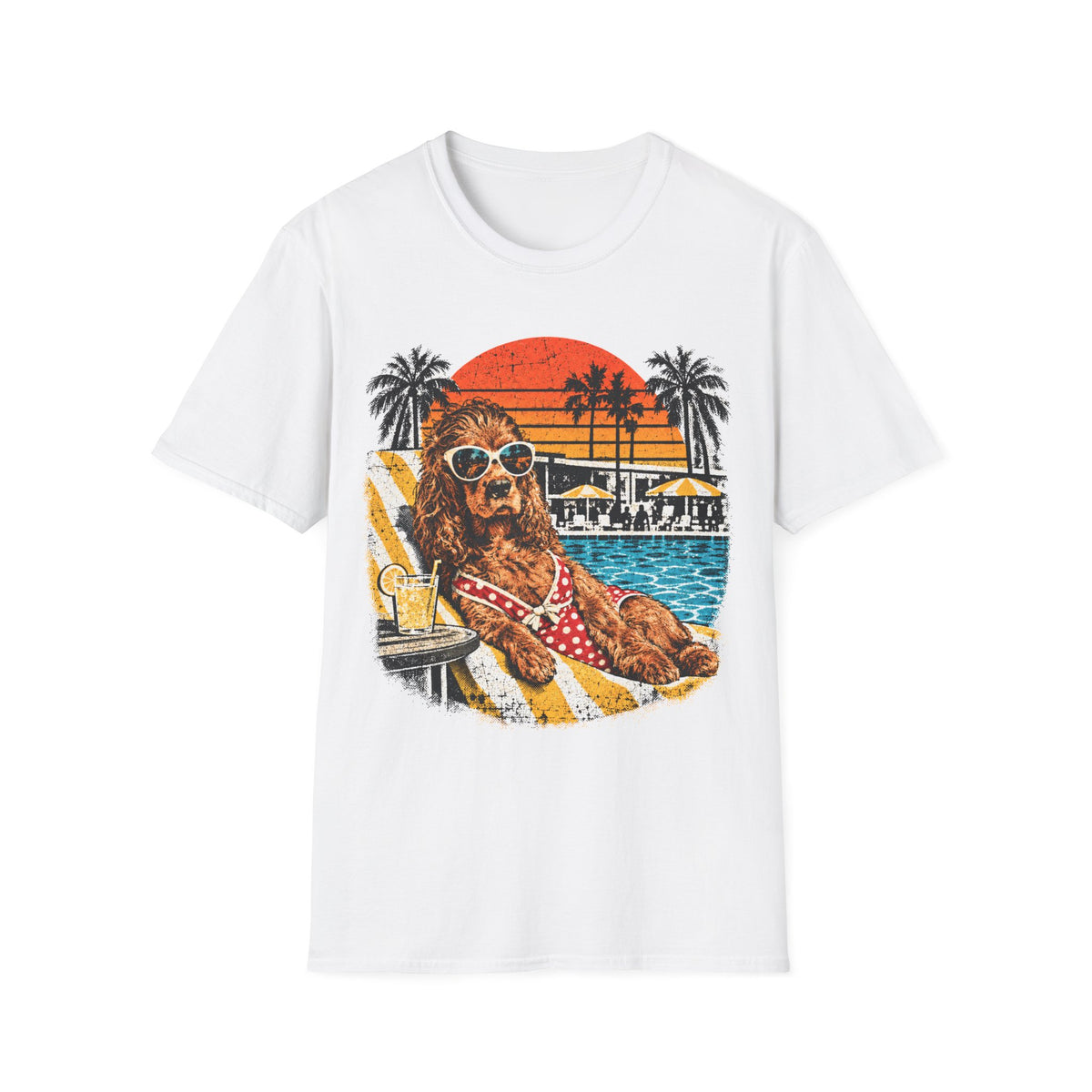 T-Shirt Cocker Piscine