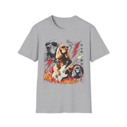 Smoking Guitarist Dog T-Shirt