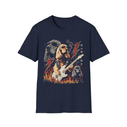 Smoking Guitarist Dog T-Shirt