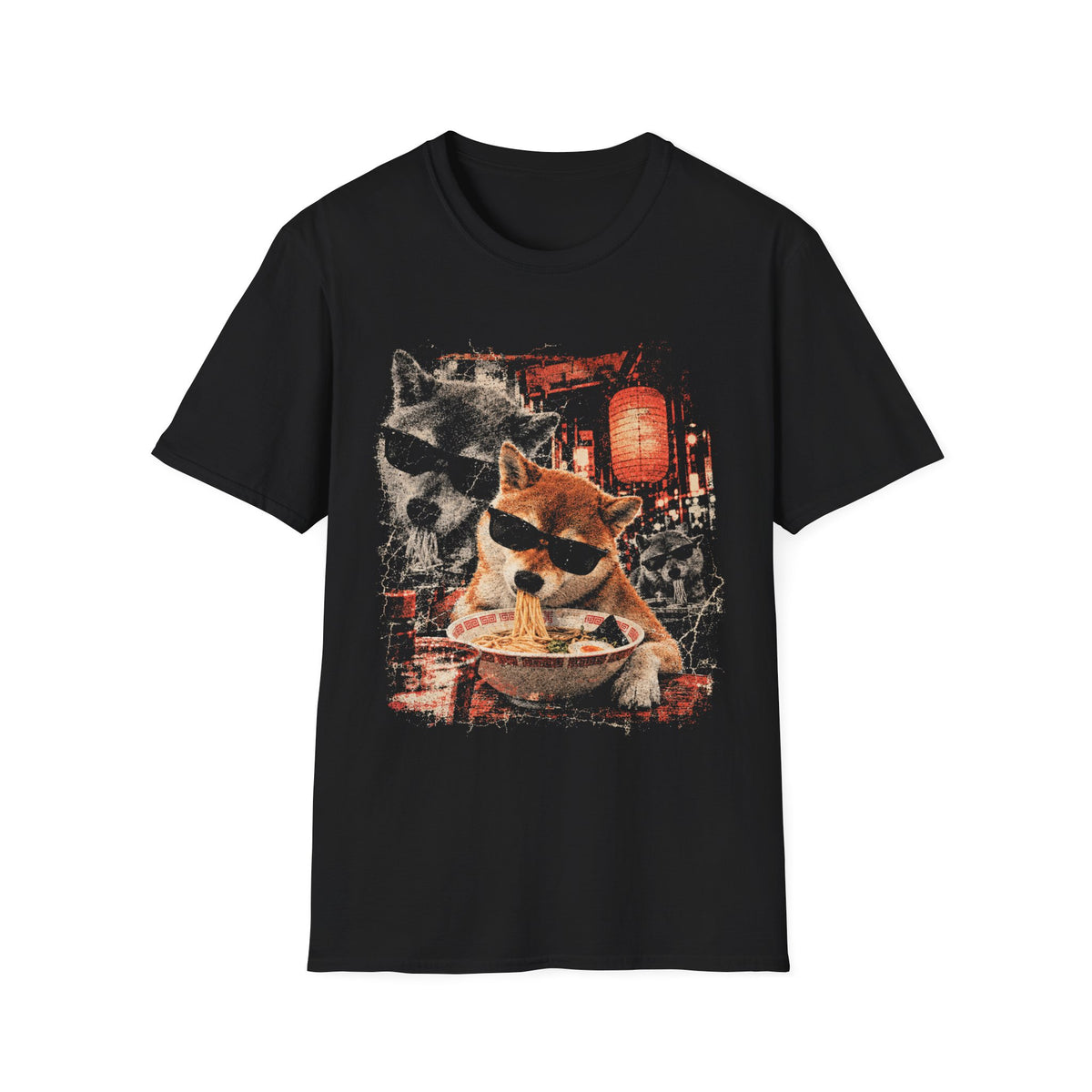 Eating Ramen Dog T-Shirt