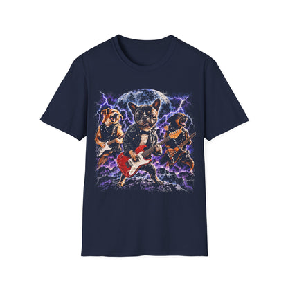 T-Shirt Golden Bulldog Français Chihuahua Guitaristes