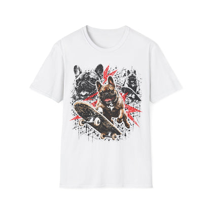 French Skate Dog T-Shirt