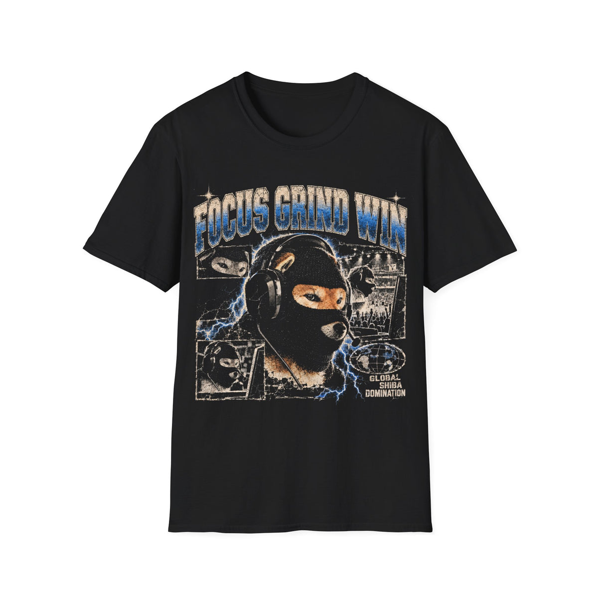 Focus Grind Win Bataclava Dog T-Shirt