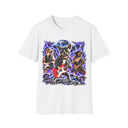 T-Shirt Golden Bulldog Français Chihuahua Guitaristes