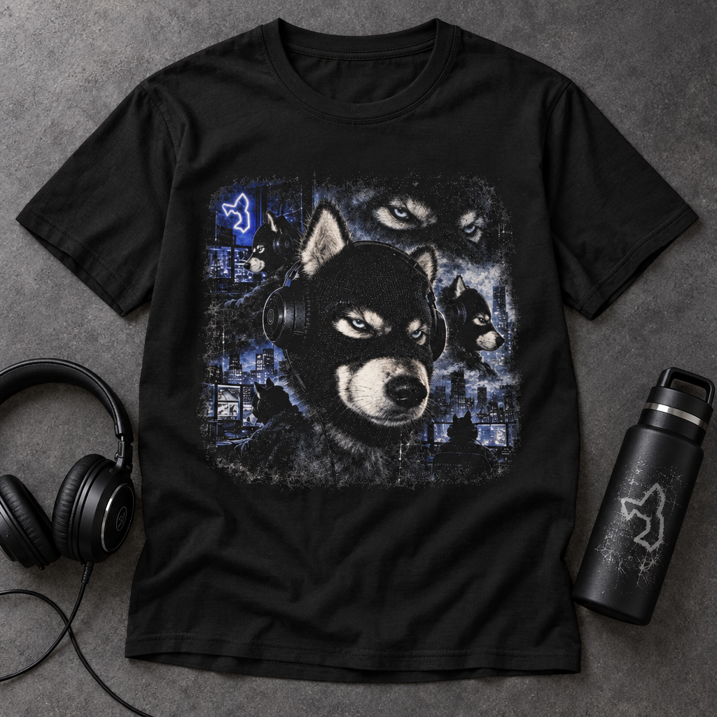 T-Shirt Husky Cagoule Hacker