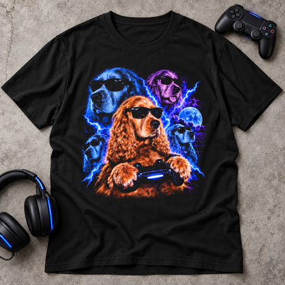 Playing Video Game Dog T-Shirt