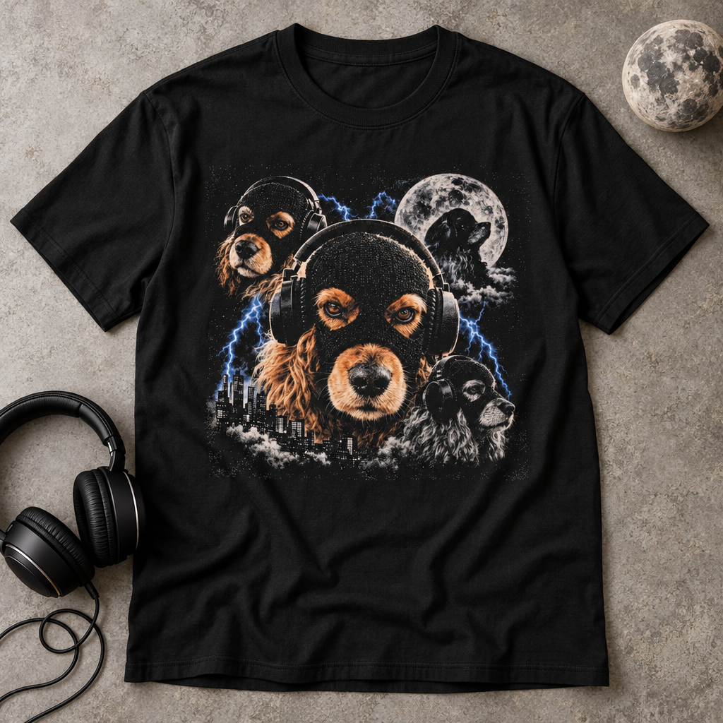 Serious Bataclava Dog T-Shirt