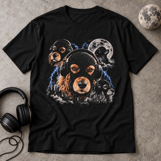 Serious Bataclava Dog T-Shirt