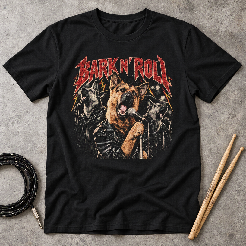 T-Shirt Berger Allemand "Bark N' Roll"