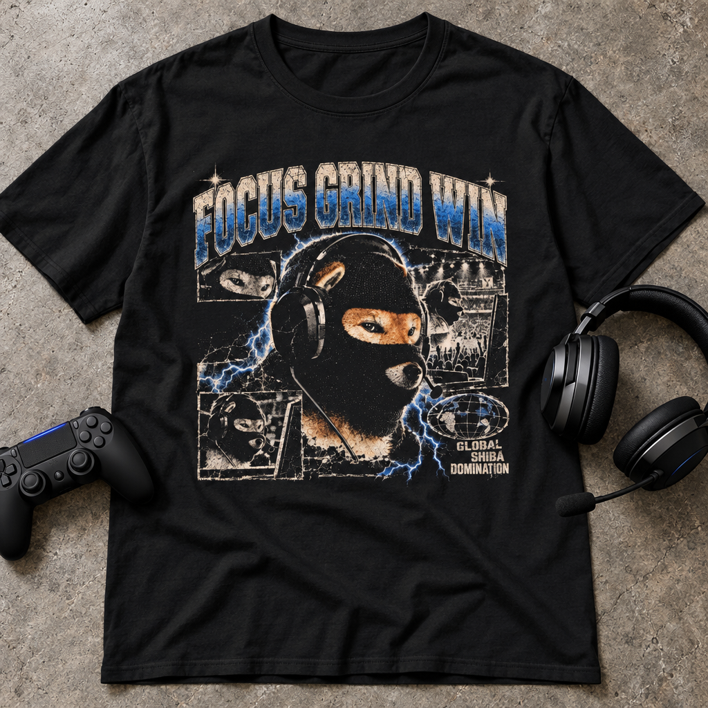 Focus Grind Win Bataclava Dog T-Shirt