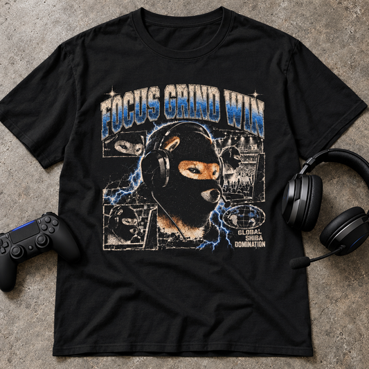 Focus Grind Win Bataclava Dog T-Shirt