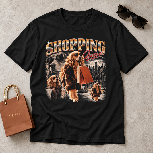 Shopping Queen Dog T-Shirt